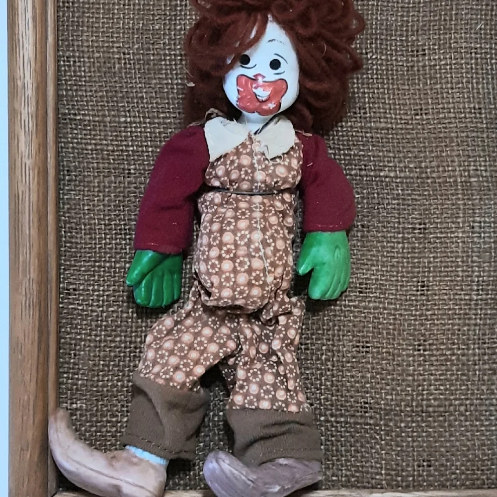 Clown Roadside Attraction Art 6 Wall hanging circus hobo train Hopper art